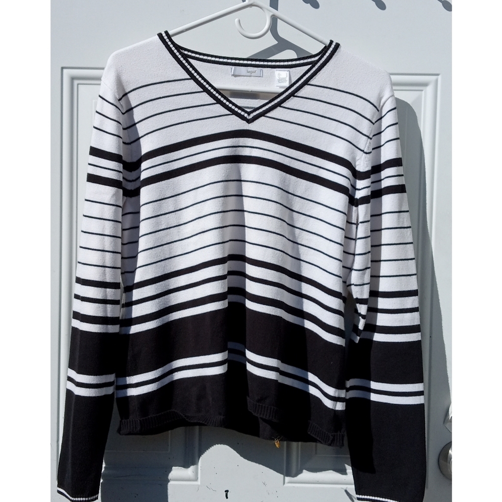 Lizgolf sweater black white